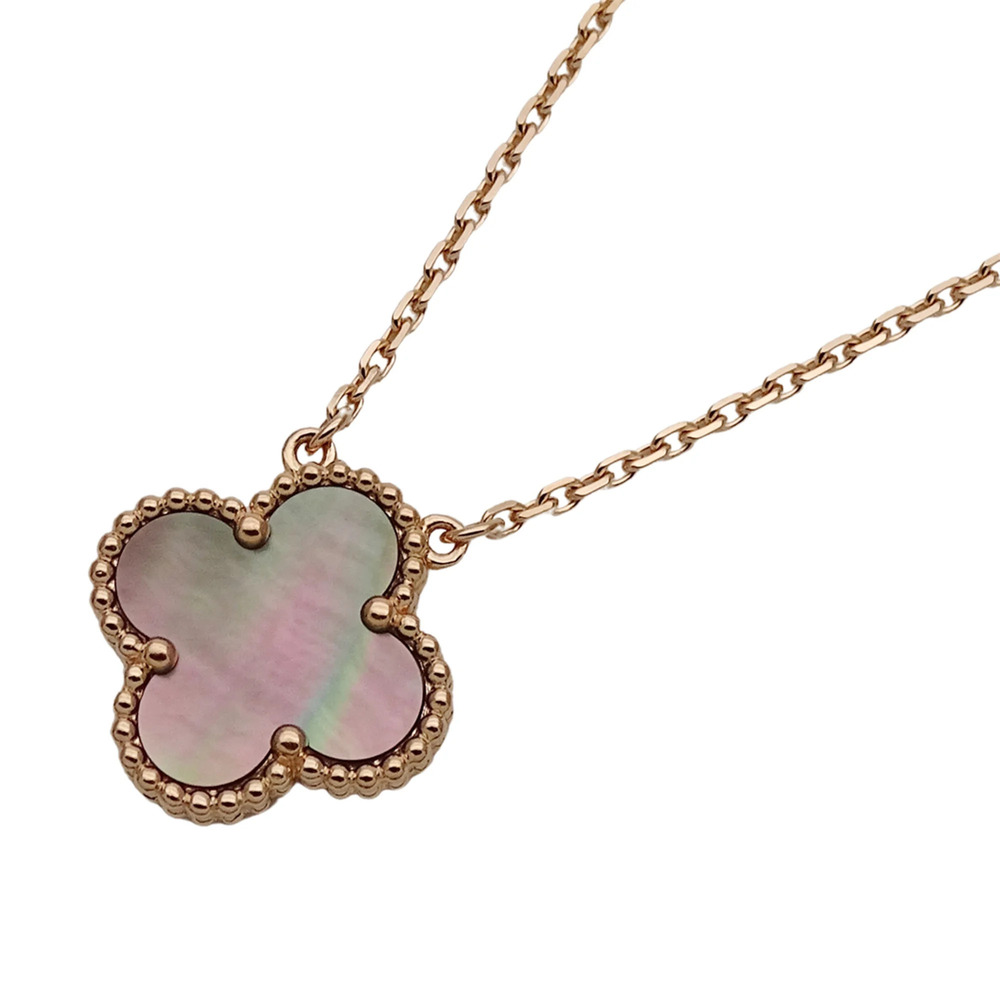 Van Cleef & Arpels Vintage Alhambra Necklace for Women, 750PG (Pink Gold), Gr...